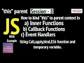 javascript this inside callback functions and eventHandlers
