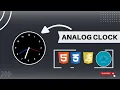 Analog Clock Real Time Clock Using HTML CSS JS Create a Responsive Analog Clock in real Time