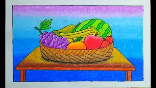 Download Menggambar Buah-buahan dalam keranjang || Menggambar dan mewarnai Buah-buahan || Krayon MP3