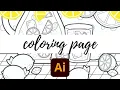 Designing a Coloring Page in Adobe Illustrator Lemonade Coloring Page