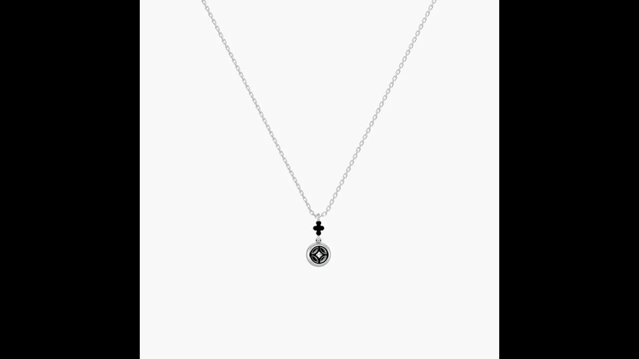 Sterling Silver Lab-Grown Diamond Bezel Pendant Necklace