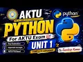 Unit 1 Python One Shot python python unit 1 Aktu python by sp classes one shot sp classes