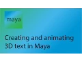 Maya Tutorial 12 - Creating and animating 3D text in Maya