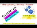 4 C Program on char string data type - Example-1 on char c string s data type