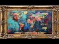 Transform Your Room with Stunning World Map TV Wallpaper Art TVFrameArt like Never Before