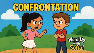 CONFRONTATION Word Up with Sofia With Synonyms Antonyms Vocabulary Fun 25