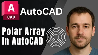 AutoCAD How to Create and Use Polar Arrays Circular Pattern Tutorial