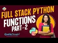 Control Flow Functions Part - 2 Python Tutorial for Beginners Quality Thought