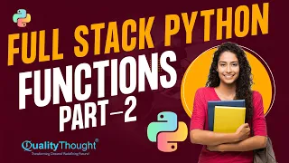 Control Flow Functions Part - 2 Python Tutorial for Beginners Quality Thought