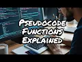Function Pseudocode Cambridge IGCSE O Level Computer Science