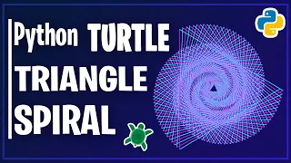 How to Draw Triangle Spiral using Python Turtle Python Turtle Graphics Tutorial Turtle Design