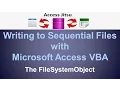 Writing to Sequential Files with Microsoft Access VBA
