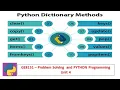 Python Dictionary Methods clear copy pop keys fromkeys Programs GE8151-PSPP Tamil 47