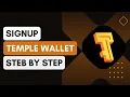 How To Sign Up Temple Wallet Account 2024 Create Temple Wallet Account