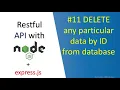http delete request rest api using node js express js and mongoDB