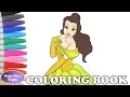 Disney Princess Belle Coloring Book Pages Beauty and the Beast Princess Belle Coloring Page Kids Art