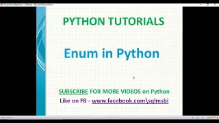 Python Tutorials Enum in Python python enumerations