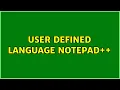 User Defined Language Notepad