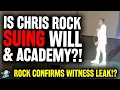 WITNESS LEAK Says Chris Rock Is SUING Will Smith The Oscars Chris Rock Confirms at Comedy Show