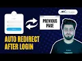 Automatically Redirect To Previous Page After Login with JetFormBuilder