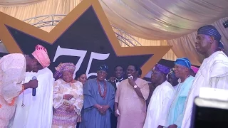 king sunny ade performs obeys 75th birthday as obasanjo osoba abebutu celebrates obey