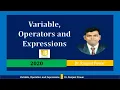 Variables Operators and Expressions in JavaScript