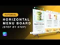 Horizontal Digital Menu Board FAST and EASY Restaurant Menu with Canva