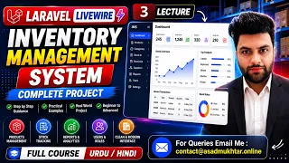 Asad MukhtarLaravel Livewire Inventory Management System - Complete Project Full Course
