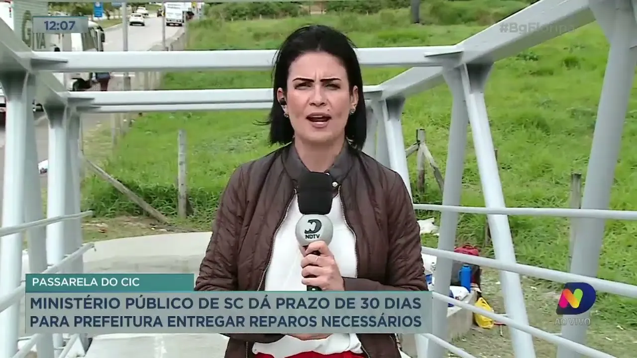 Passarela do CIC: MPSC dá prazo de 30 dias para prefeitura entregar reparos necessários