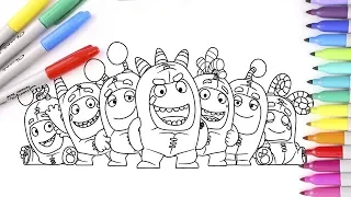 Coloring Oddbods Fuse Slick Zee Newt Bubbles Pogo Jeff Coloring Pages For Kids