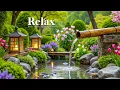 Relaxing Music Relieves Stress, Anxiety and Depression 🌿 Peaceful Piano + Bamboo Water Fountain