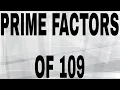 PRIME FACTORS OF 109