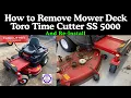 How to Remove Mower Deck Toro Time Cutter SS5000