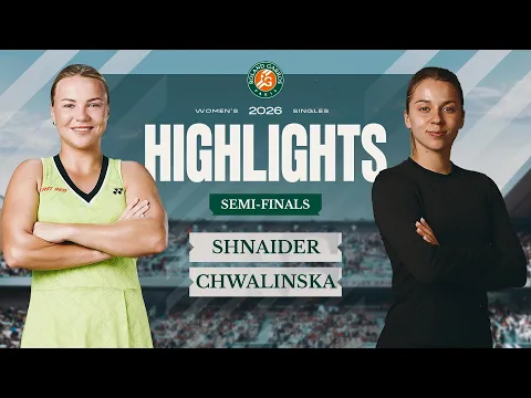 Diana Shnaider vs Maja Chwalinska | SF Highlights | Roland-Garros 2026 - YouTube thumbnail
