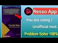 Download Lagu Resso app You are using unofficial mod problem | resso song unofficial mod problem | Resso app