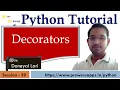 Python Tutorial for Beginners Decorators in Python