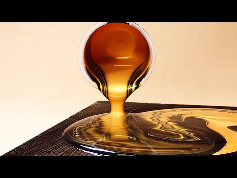 Download MP3 Golden Tiger | Fluid Art Malen nur mit Schwarz, Gold und Wasser
