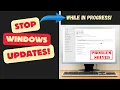 How to Stop Windows Update While in Progress