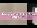 Review jinchan Privacy Thick Tiers Kitchen Curtains Rod Pocket Cafe Curtains Casual Weave Textured H