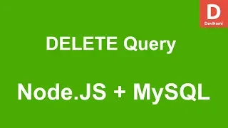 Node JS DELETE Query How to delete data in MySQL Database Table