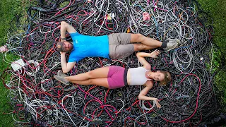 We Rip Every Wire out of our Sunken Catamaran…The Amount is Shocking?⚡️ l Ep.80