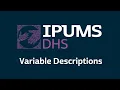 IPUMS DHS Variable Descriptions
