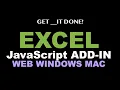 Develop Excel JavaScript Add-In for Web Windows Mac - Microsoft Office Programming Tutorial