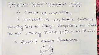 Component based development model