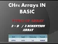 10th class ch 4 2-Dimensional array part - 1 Array in Basic