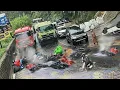 Download Lagu TR4GIS !!! Jalan Licin Di Banjiri Minyak, Pengendara Motor Berjatuhan Berserakan Di Sitinjau Lauik
