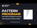 Numbers Pattern Pattern Programs FullStack Edutech