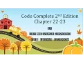 Summary Of Code Complete 2nd Edition - Steven C McConnell ch 22-23
