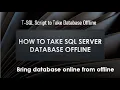 How to keep database offline in SQL Server