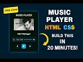 Create a Music Player with HTML CSS JavaScript - FREE Source Code for Beginners